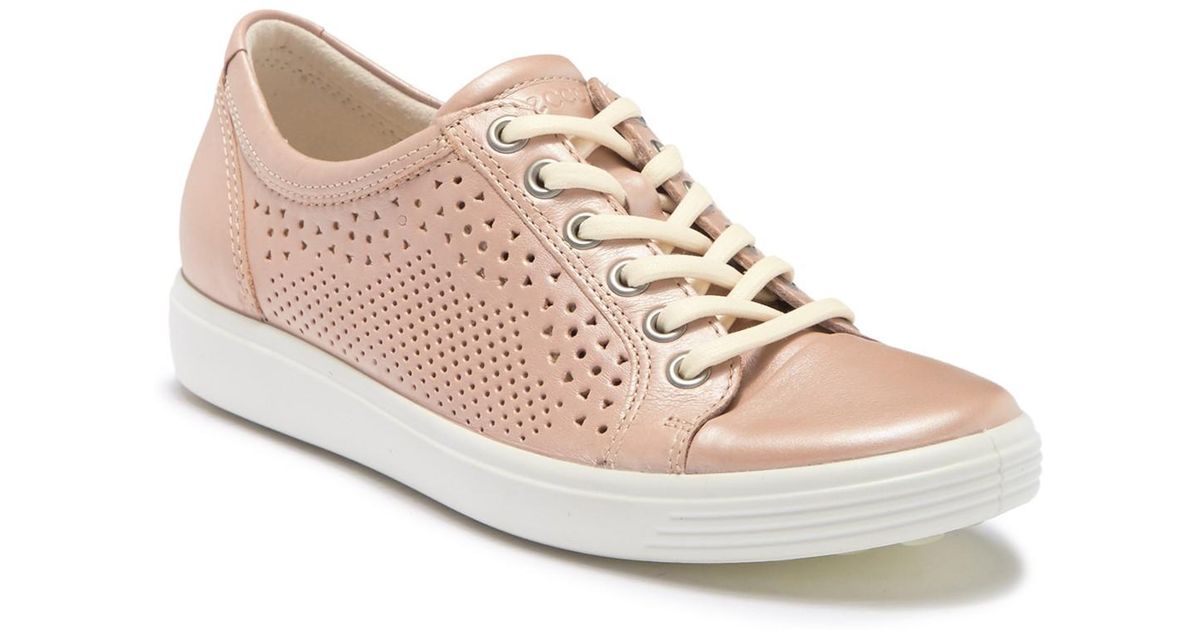 ecco perforated leather sneaker