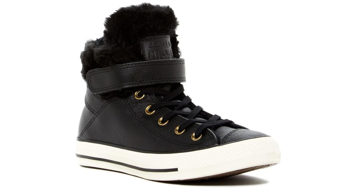 high top converse with fur