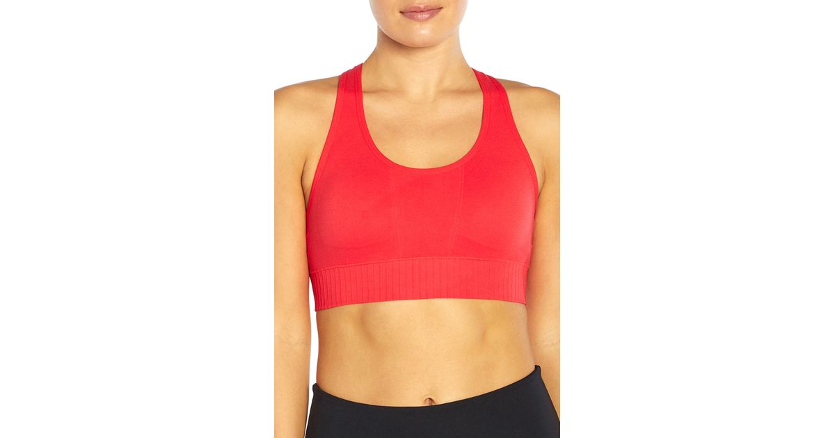 Jessica Simpson Kimmy Smalls Sports Bra In Hibiscus At Nordstrom Rack in  Pink