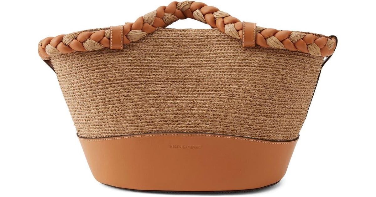 Helen Kaminski Duna Woven Raffia Tote Bag in Brown | Lyst