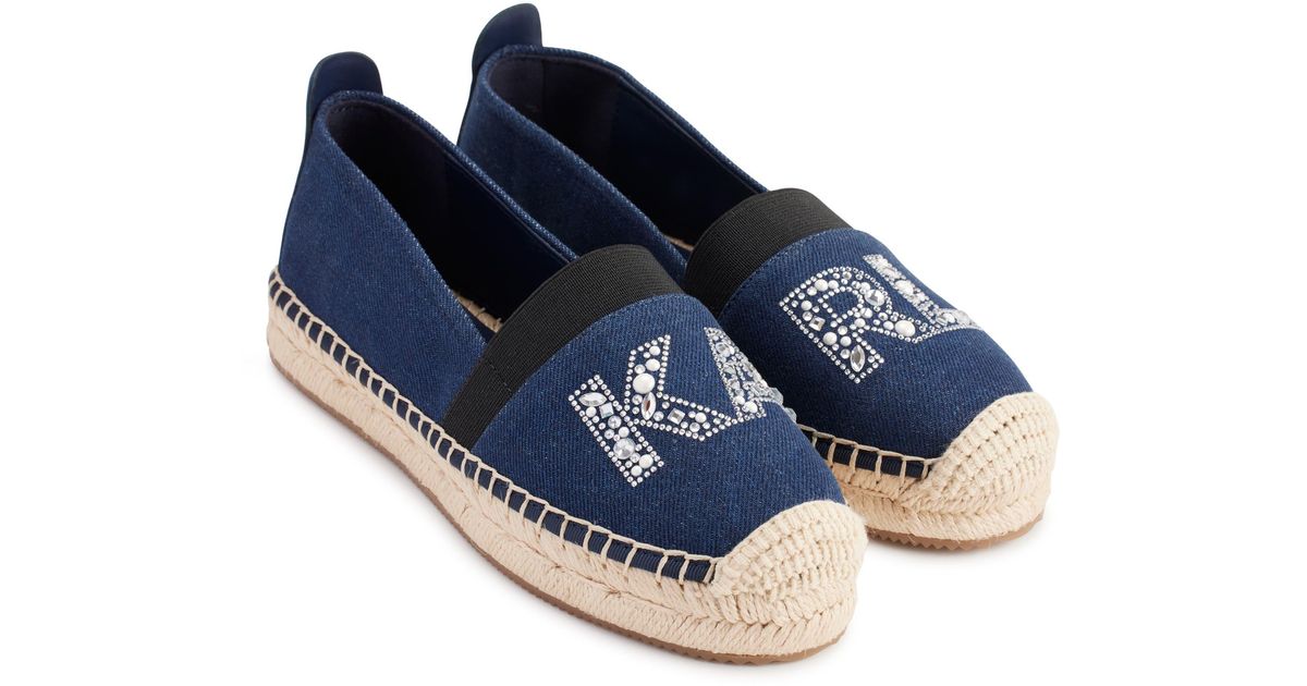 Karl Lagerfeld Manika Espadrille Loafer in Blue | Lyst