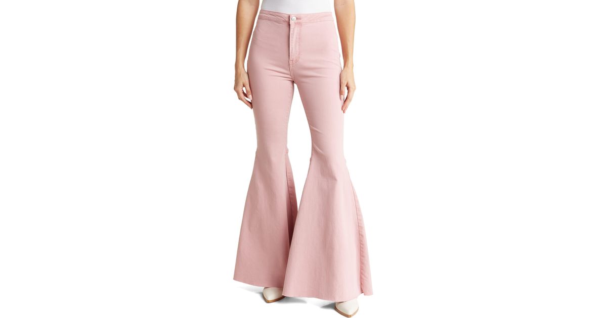 Free People We The Free Float On Flare Jeans in Pink | Lyst