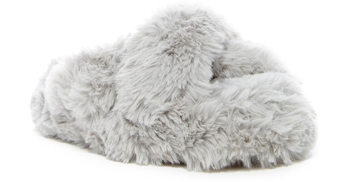 steve madden faux fur slippers