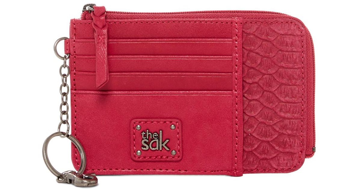 The Sak Iris Leather Card Wallet in Red Lyst