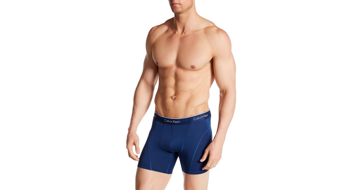 Calvin Klein Synthetic Microfiber Boxer Briefs in Blue for ...