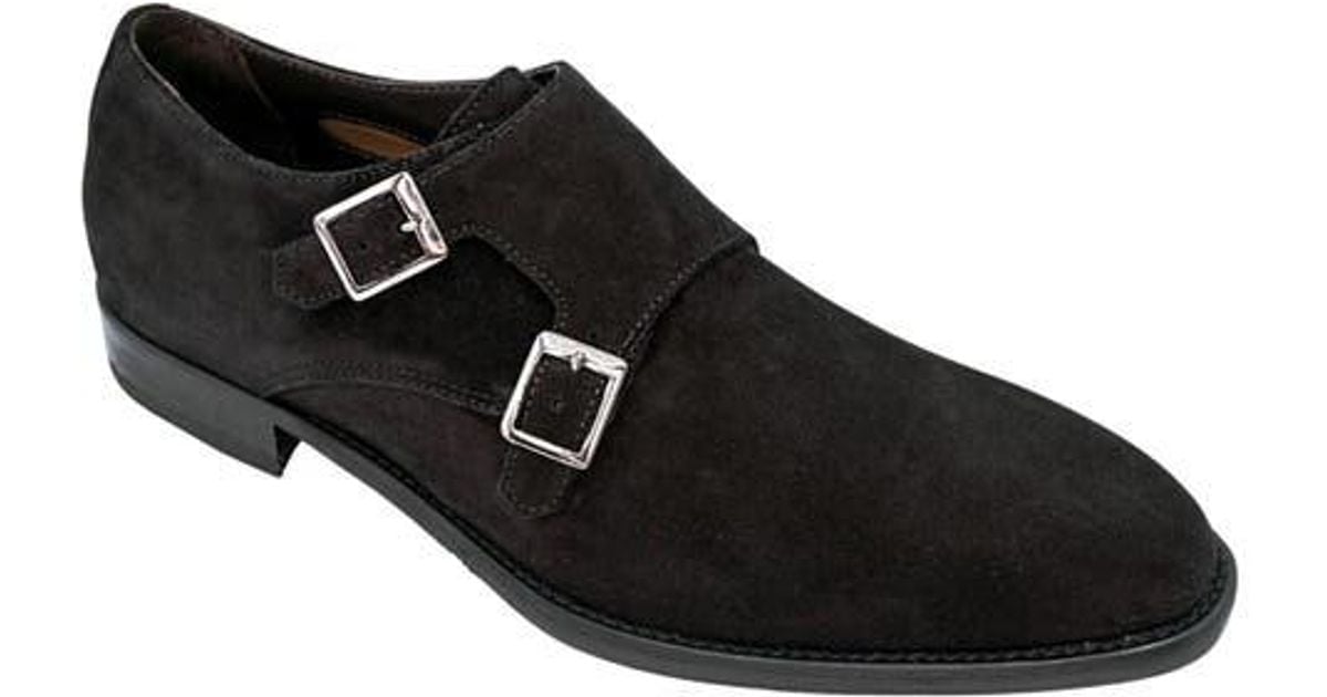 Belvedere Francesco Monk Strap Loafer in Black for Men | Lyst