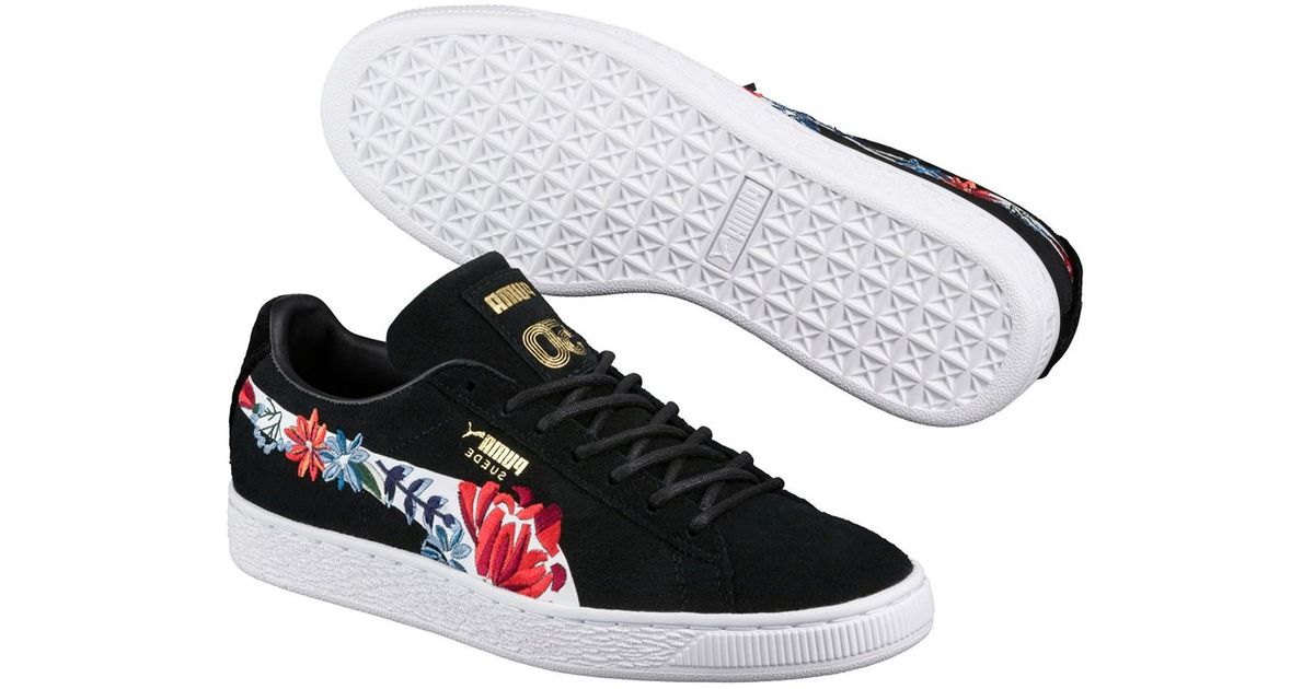 suede hyper embroidered women's sneakers