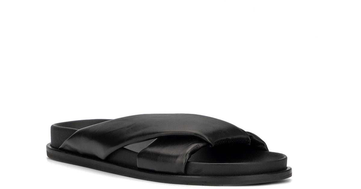 Aquatalia Ileena Nappa Slide Sandal in Black | Lyst