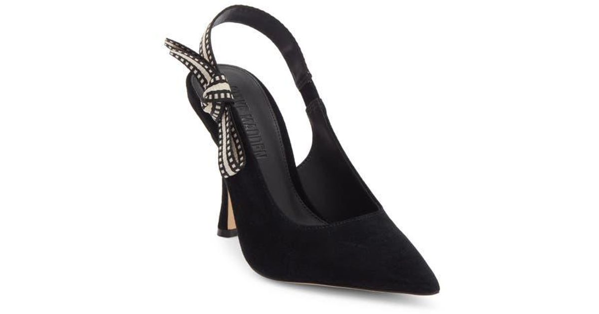 Steve Madden Bri Slingback Pump in Black | Lyst