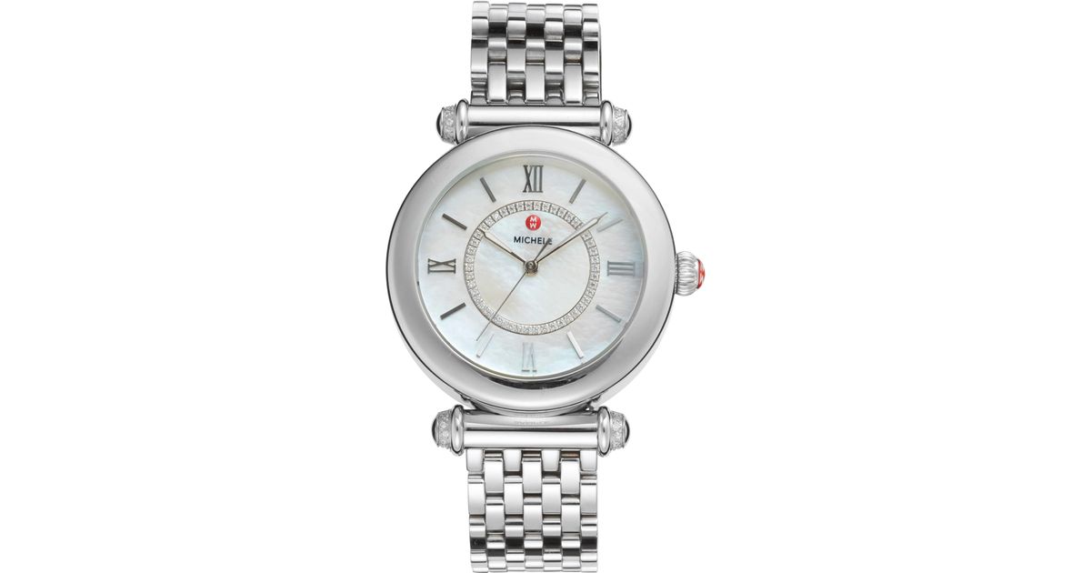 Michele caber diamond bracelet outlet watch 35mm