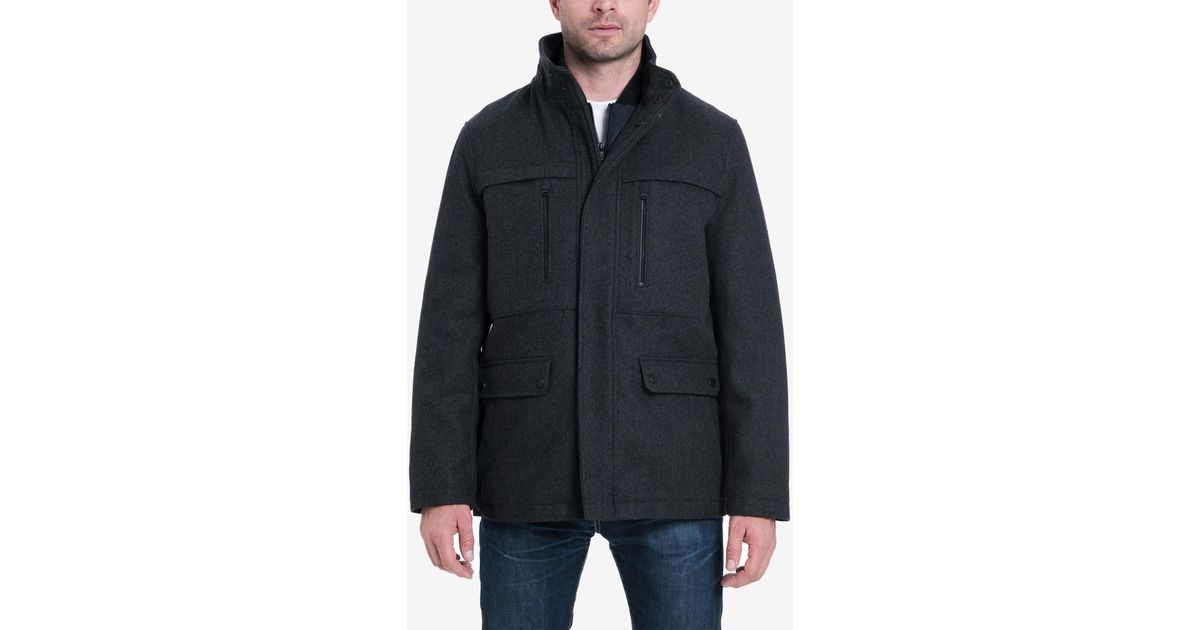jefferson wool blend multi pocket jacket