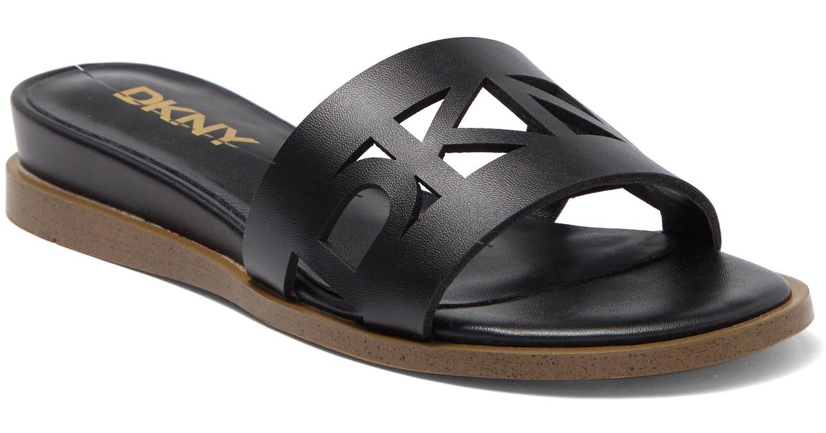 DKNY Demi Wedge Sandal In Black At Nordstrom Rack Lyst
