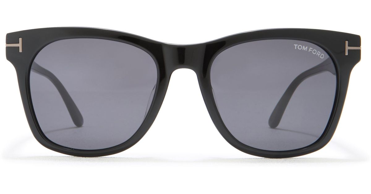 Tom Ford Brooklyn 55mm Square Sunglasses In Shiny Black /smoke At Nordstrom  Rack for Men | Lyst