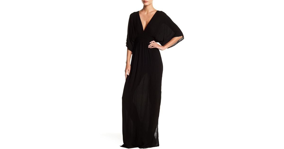 love stitch gauze kimono maxi dress