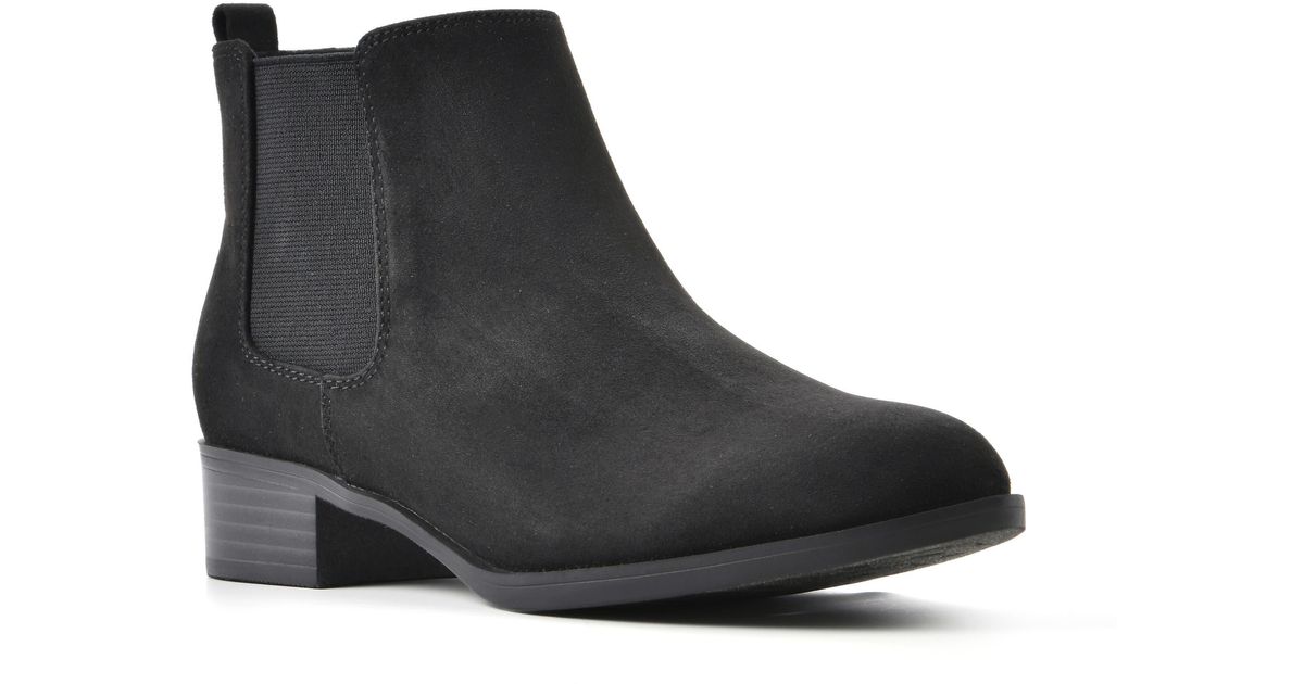 White Mountain Gabby Chelsea Boot In Black/fabric At Nordstrom Rack | Lyst