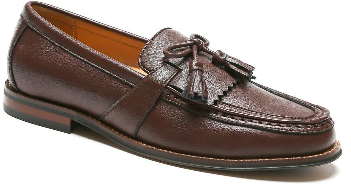 Tommy Hilfiger TMSOHAN Mens Tassel Kiltie Loafers Dark Brown Shoes Size‎ 7.5 NEW Vintage Tommy Hilfiger Leather Tassel Thick Sole Loafers 7.5  main image 3