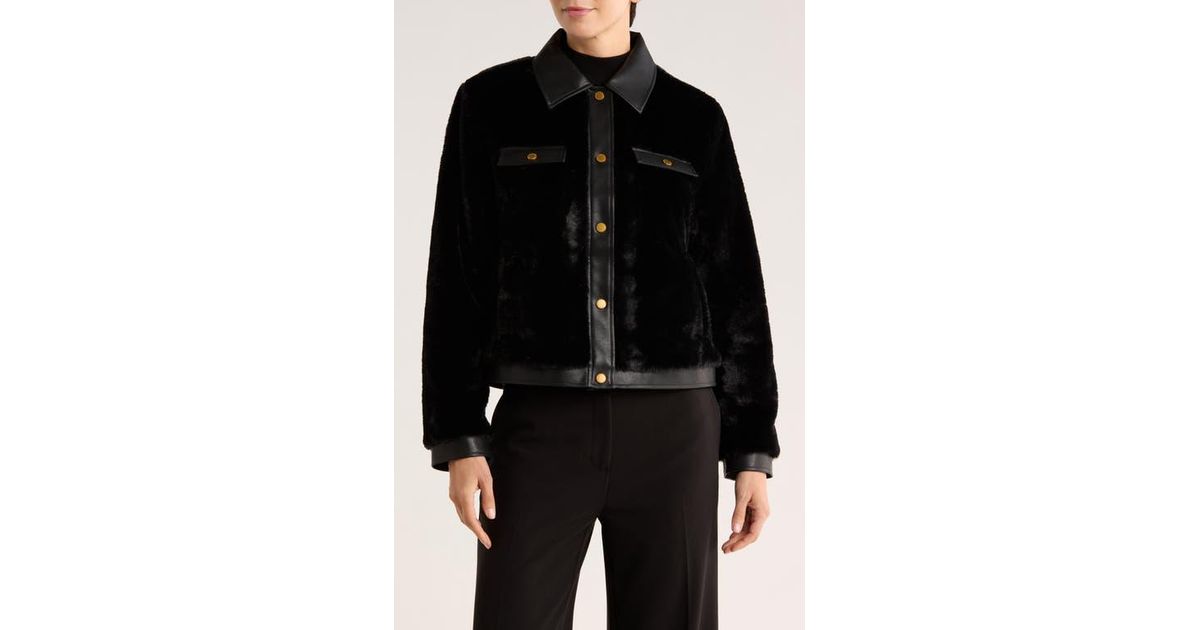 Rebecca Minkoff
 Faux Fur Mockneck Jacket