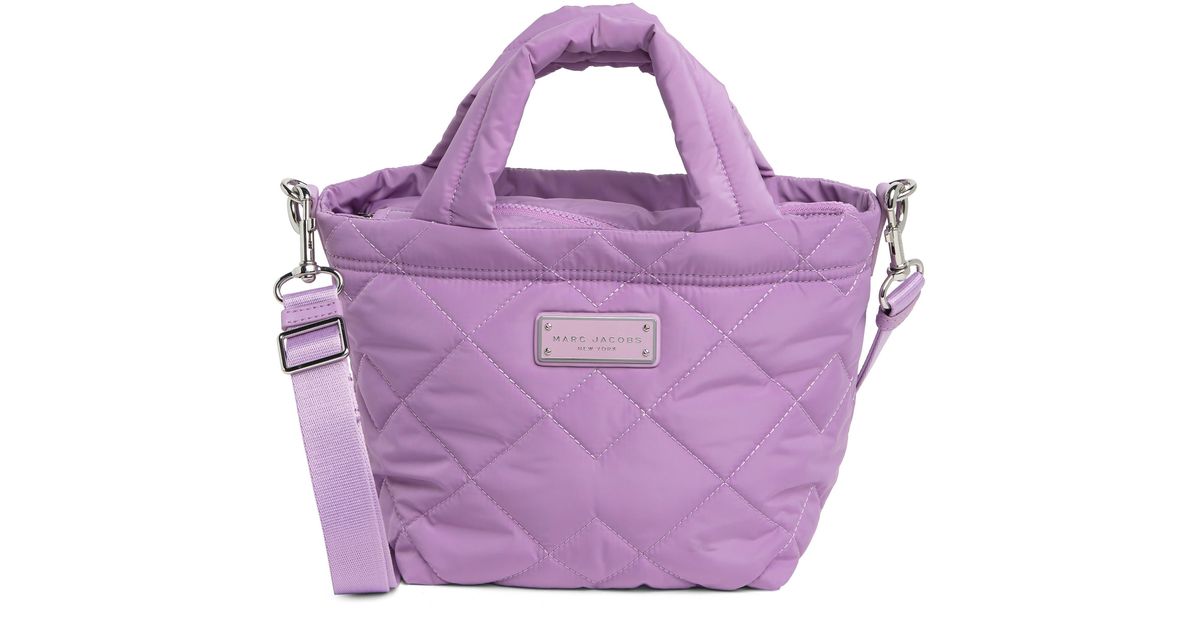 Marc Jacobs Quilted Nylon Mini Tote Bag in Purple Lyst