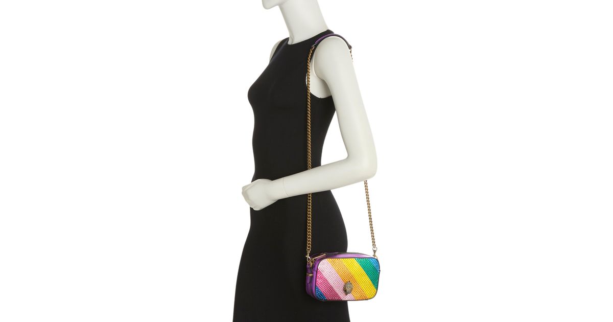 Kurt Geiger Kensington Small Embellished Camera Bag In Rainbow Multi At
