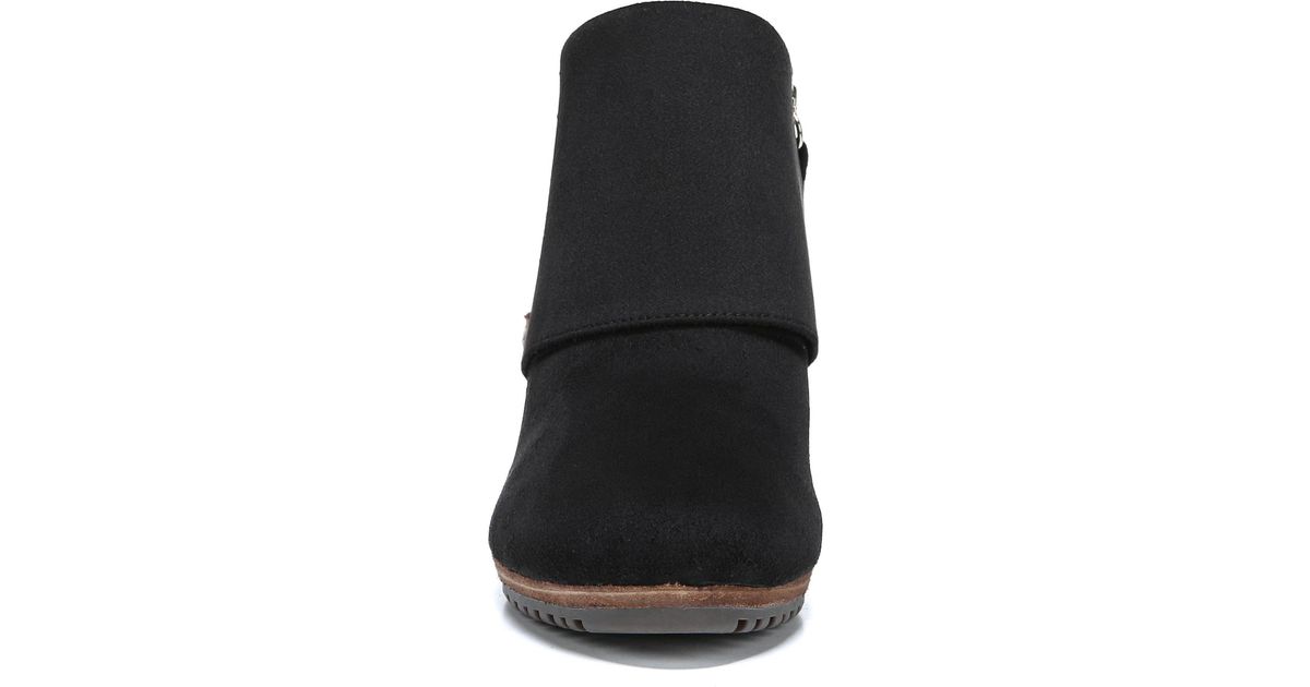 Wedge Bootie In Black Fabric 