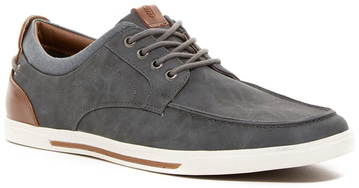 Leather Fabiano Boat Shoe in Grey (Gray 