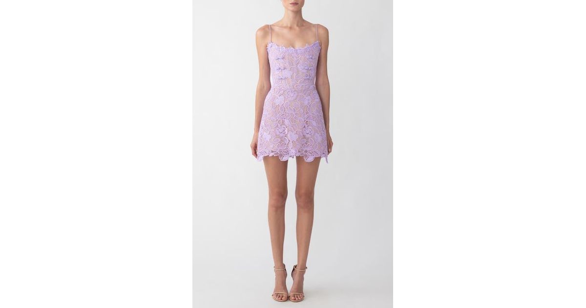 sau lee rory lace dress SAU LEE Rory Lace Cocktail Dress in Purple