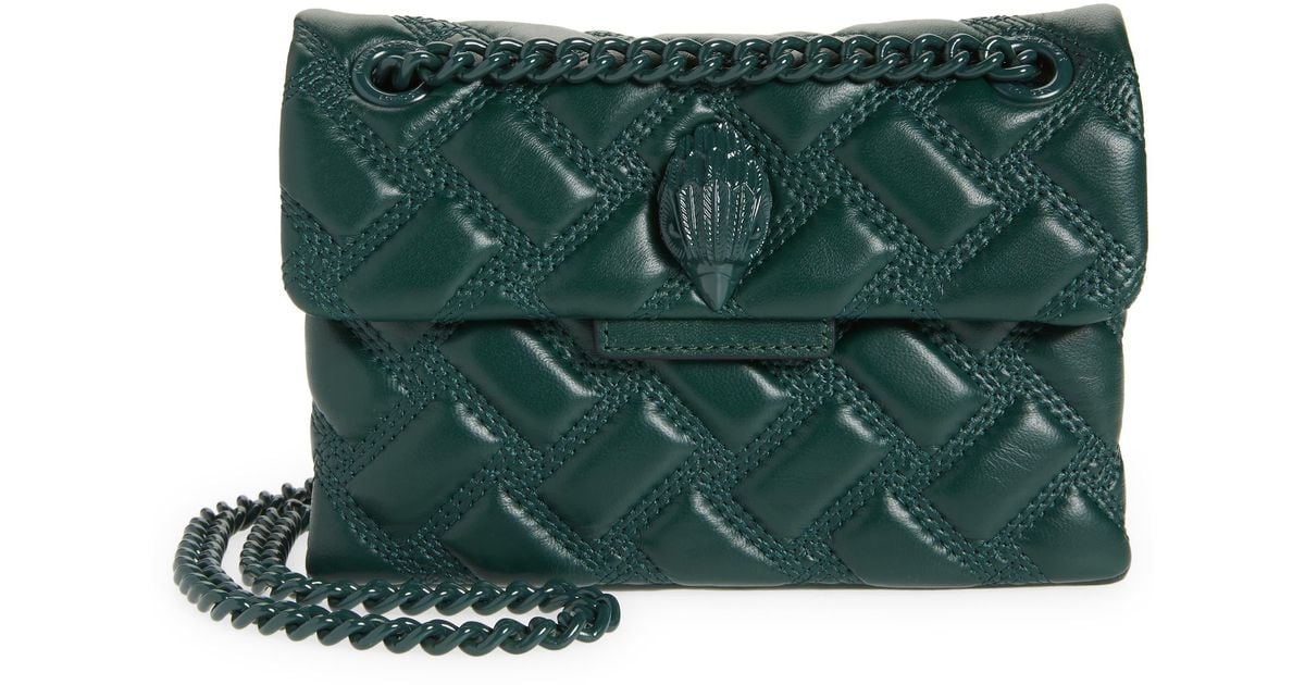 Kurt Geiger Kensington Leather Mini Crossbody Bag In Dark Green At Nordstrom Rack Lyst