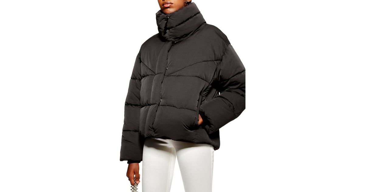 topshop wrap puffer jacket