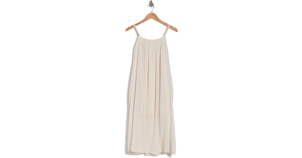 Melrose and Market Cotton Gauze Aline Midi Dress in Natural Lyst