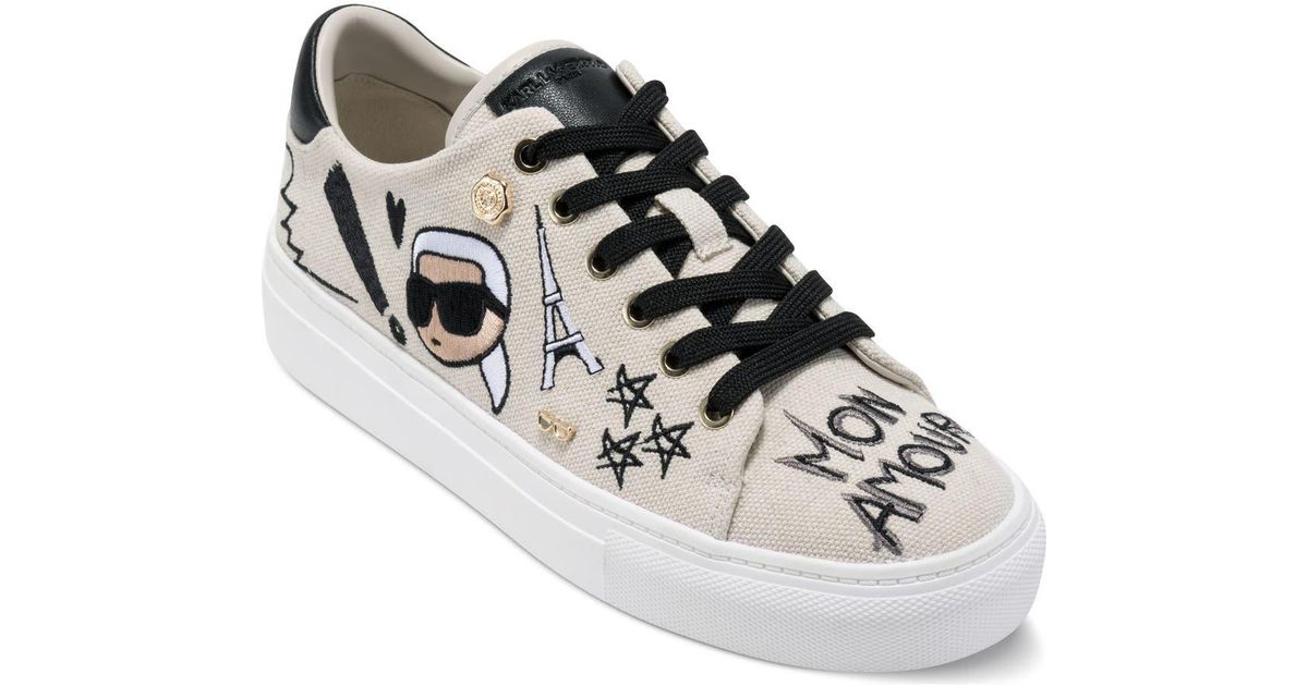 KARL LAGERFELD Cate Ikonic Sneaker in Metallic | Lyst