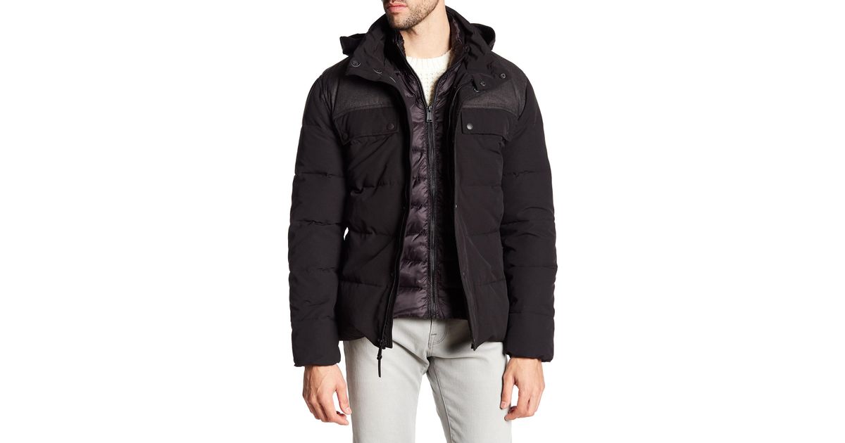 cole haan down trucker jacket