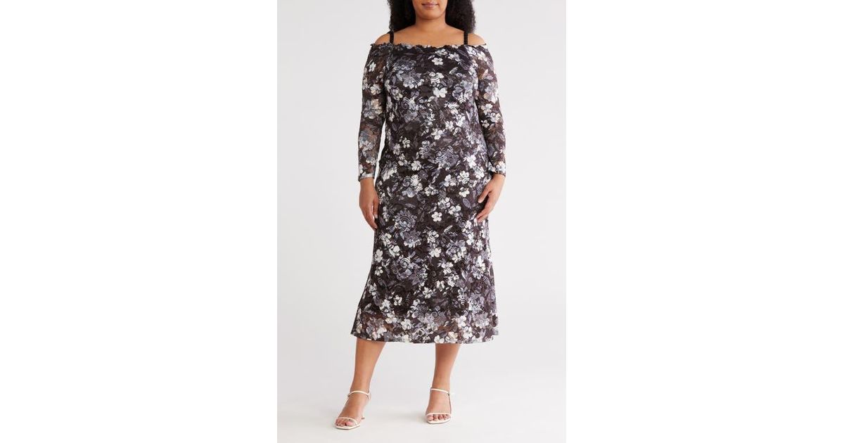 Marina Floral Lace Midi Dress in Blue | Lyst Marina Floral Lace Midi Dress in Blue | Lyst
