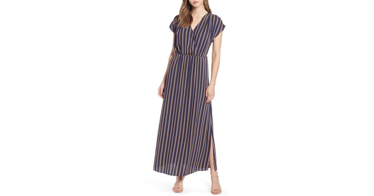 halogen v neck maxi dress
