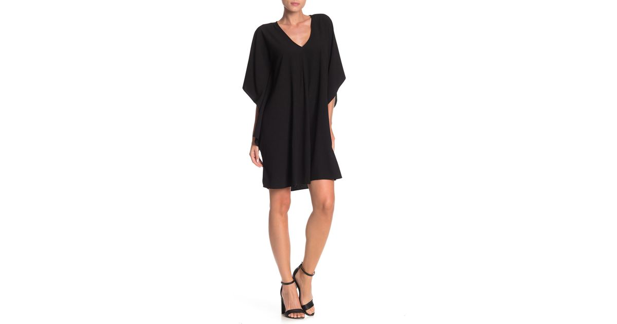 Sharagano V neck Dolman Sleeve Dress in Black Lyst
