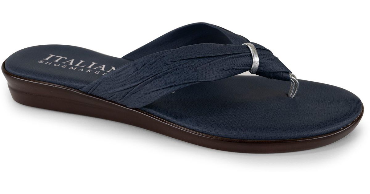 Italian Shoemakers Aleena Thong Sandal in Blue Lyst