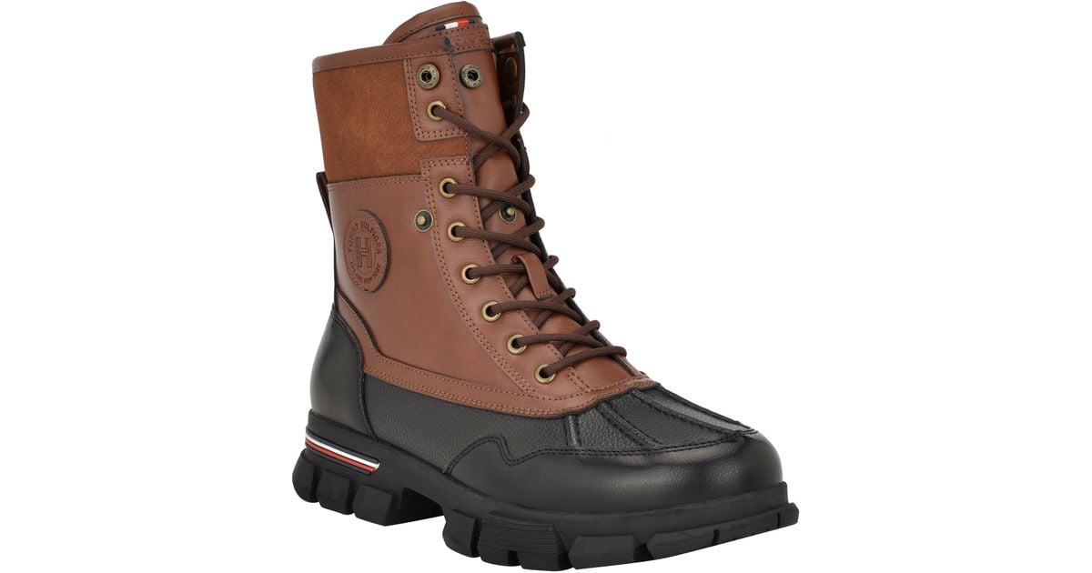 Tommy hilfiger best sale brown boots mens