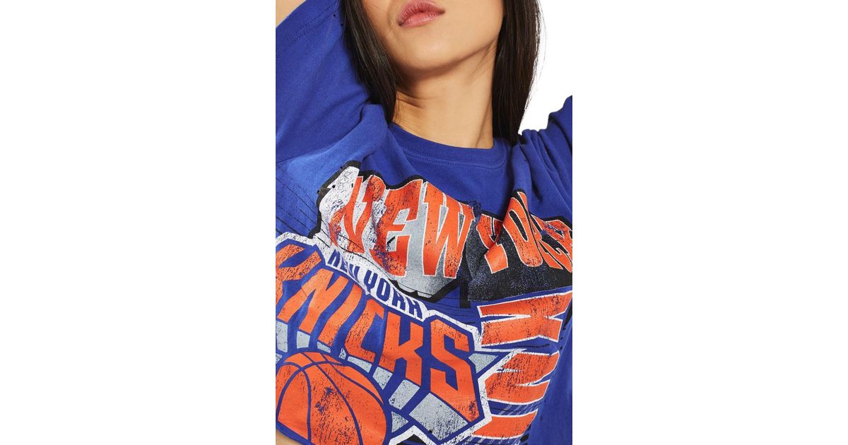 NBA New York Knicks Crop Tee - Tan - X-Large