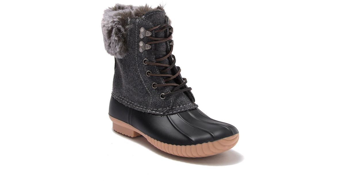 report boots with fur
