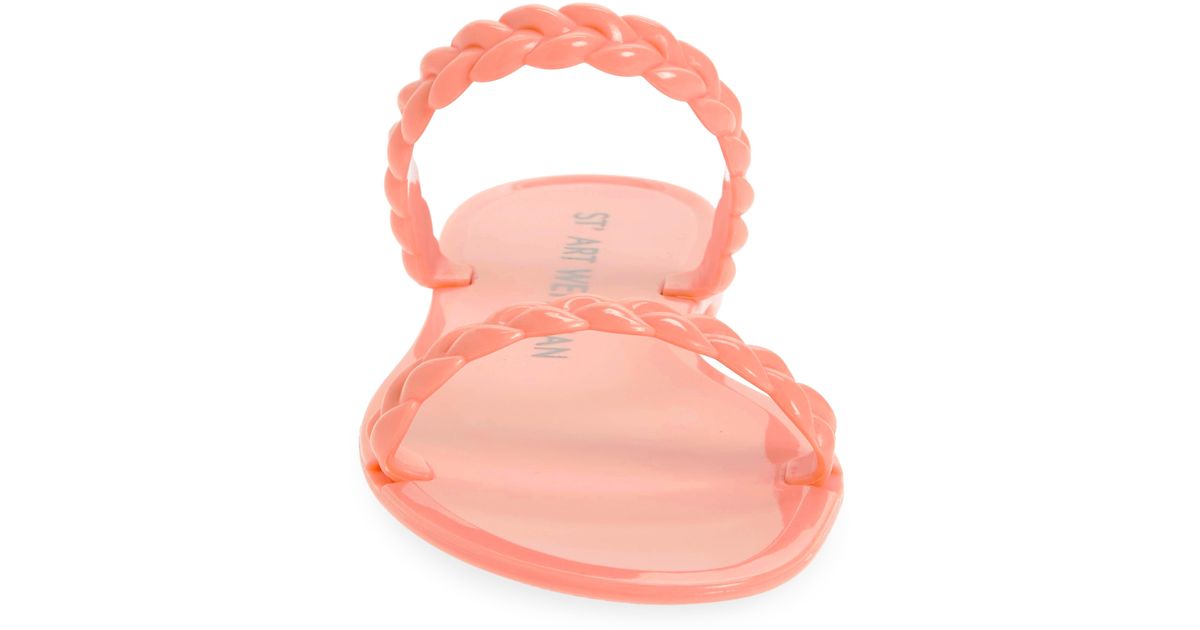 Stuart Weitzman Braida Sawyer Jelly Sandal in Pink Lyst