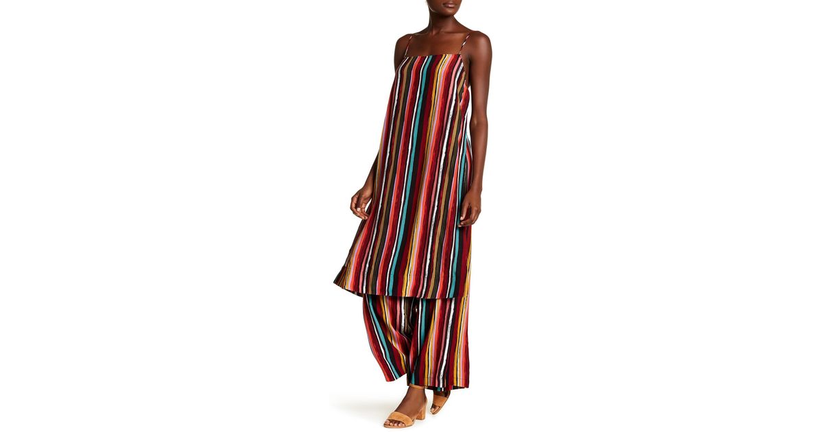 Tank Drawstring Striped Pants 