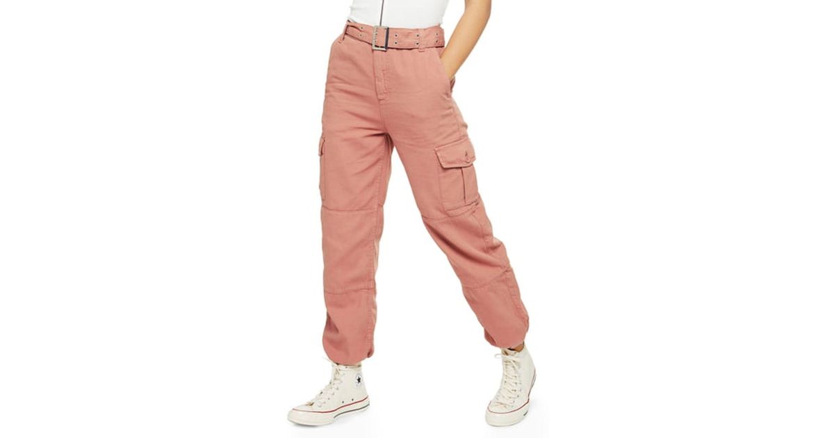 topshop pink cargo pants