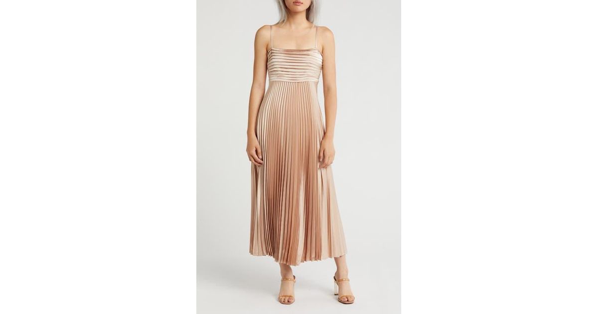 strapless open back dress Satin Slip Midi Dress Taupe Taupe / Small main image 0