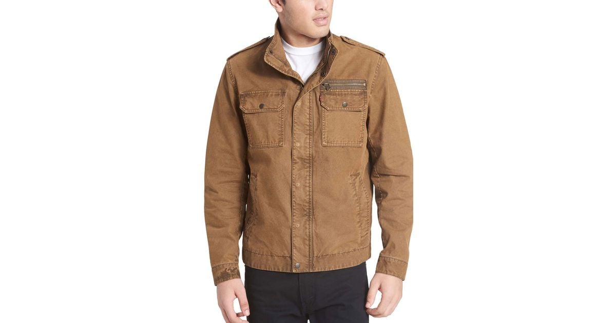 Levi's Faux Suede Shirt Jacket In Cognac At Nordstrom Rack in Brown for