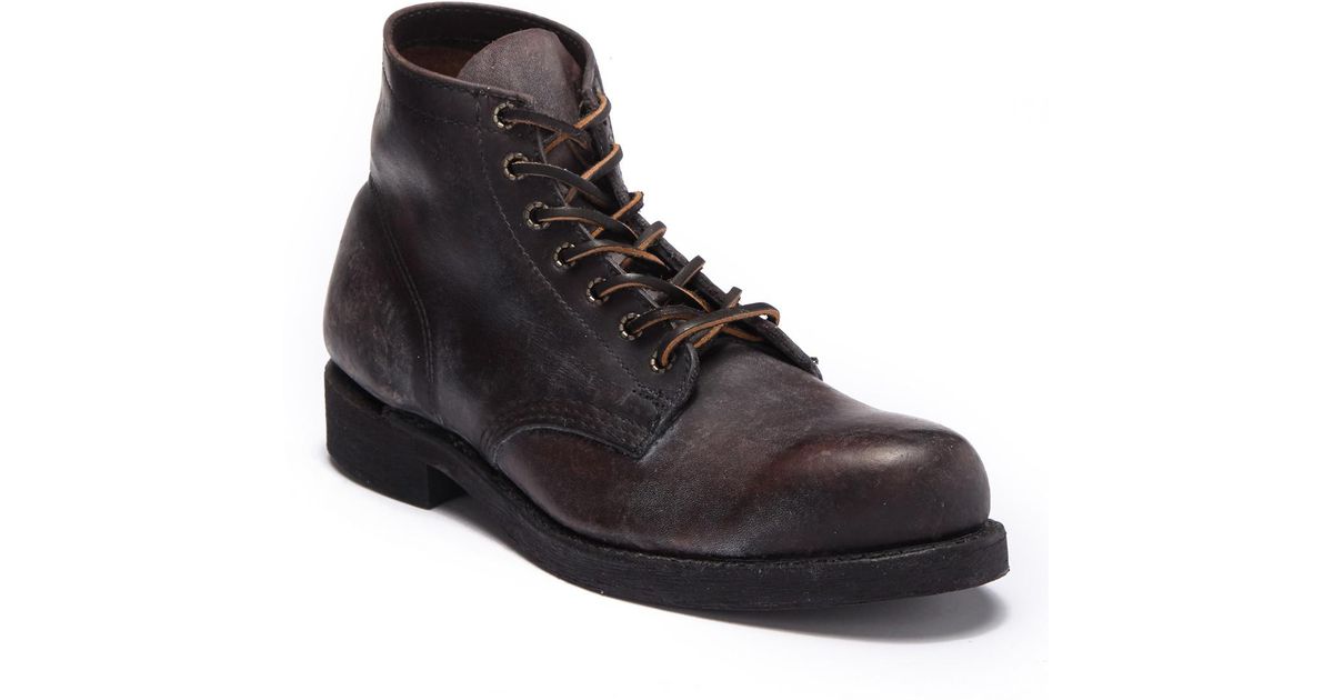 frye prison boot dark brown