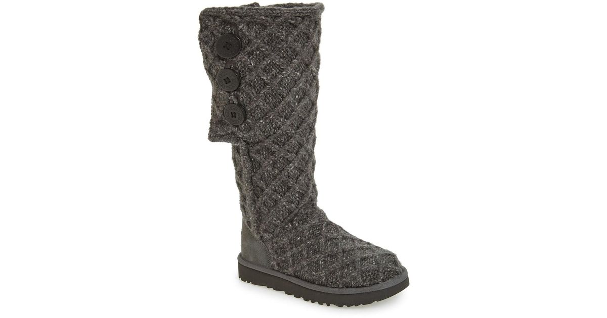 ugg lattice cardy wool knit boot