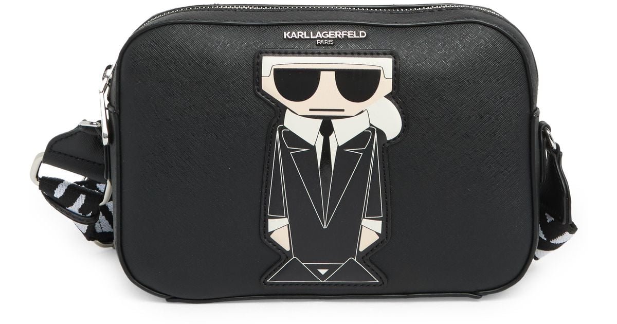 Karl Lagerfeld Maybelle Crossbody Bag In Black/black Multi At Nordstrom