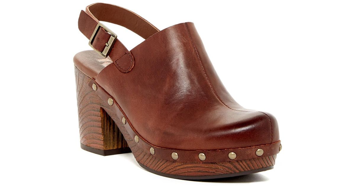 brown clog heels