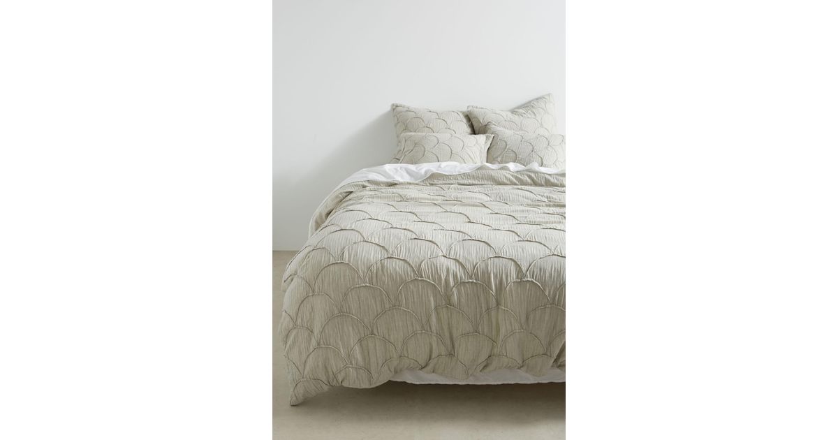 Anthropologie Cotton Riji Duvet Cover In Light Grey Gray For Men