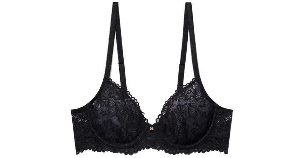 Savage x Fenty Floral Lace Unlined Bra in Black | Lyst