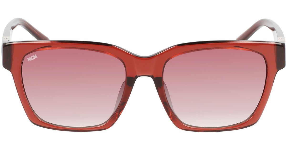 MCM 55mm Rectangular Sunglasses In Burgundy At Nordstrom Rack in Red Lyst